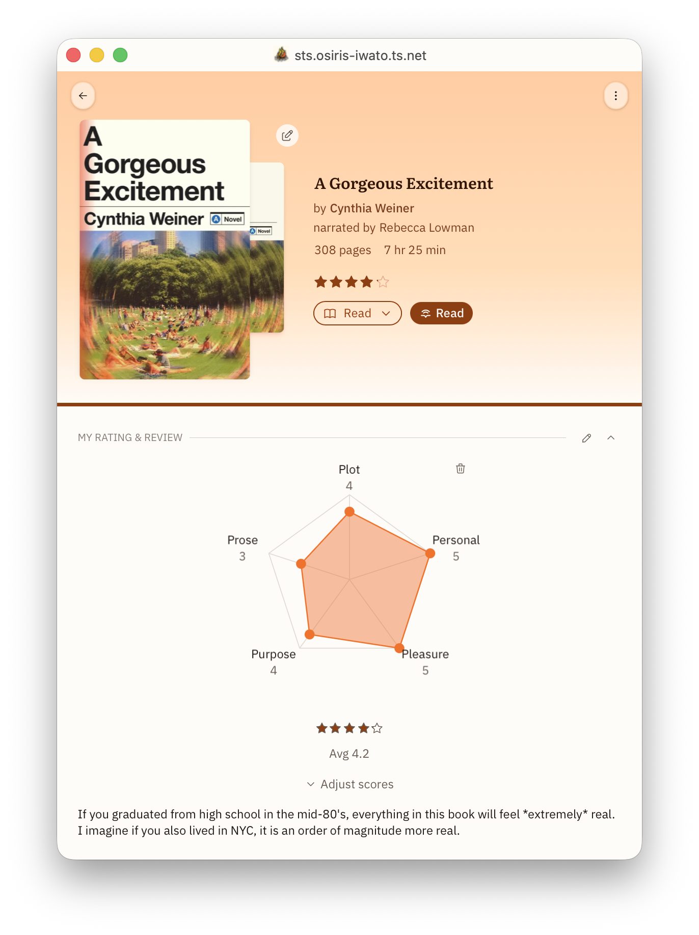 multi-dimensional rating system and review