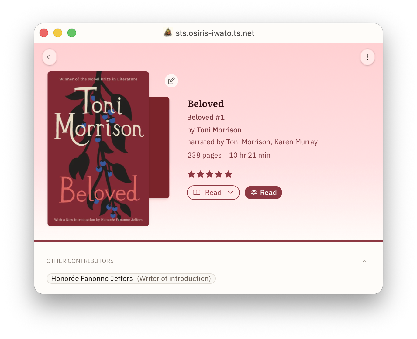 Beloved by Toni Morrison showing new edition with introduction by Honoree Jeffers