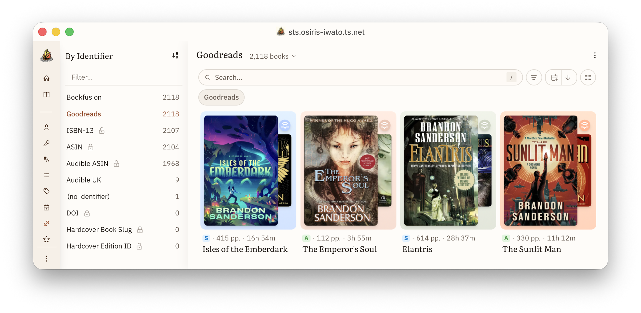 showing secondary side bar with default and custom identifiers